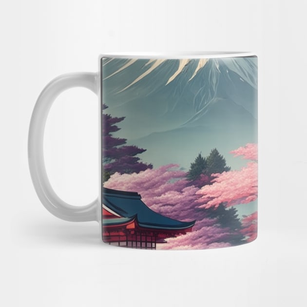 Serene Mount Fuji Sunset - Peaceful River Scenery by star trek fanart and more